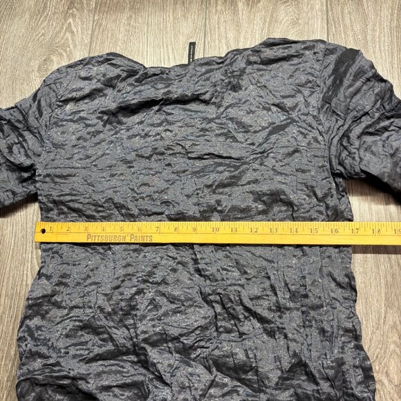 Sarah Picini Avant Garde Crinkle Dress Navy Designer Italy 3 - Picture 7 of 10